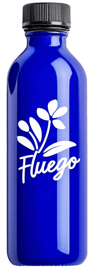 blue Fluego bottle